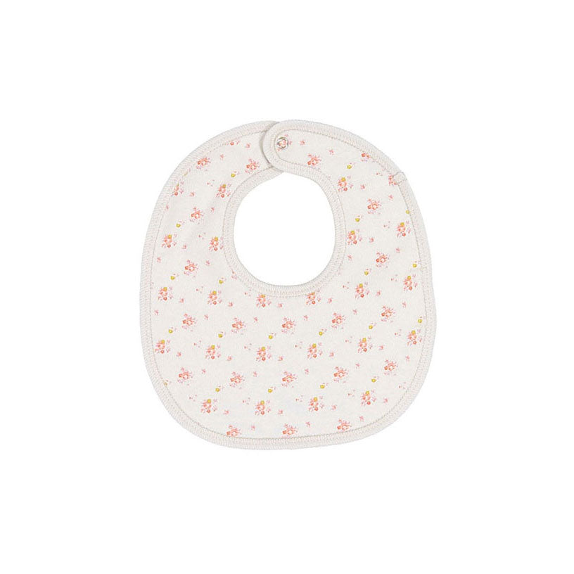 Bonton Grey Floral Print Baby Girl Bib