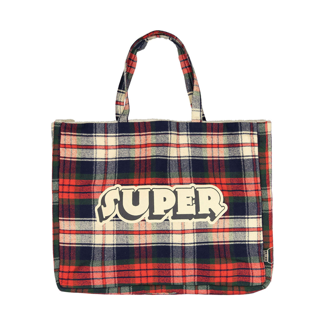 Bonton Red Plaid Super Tote