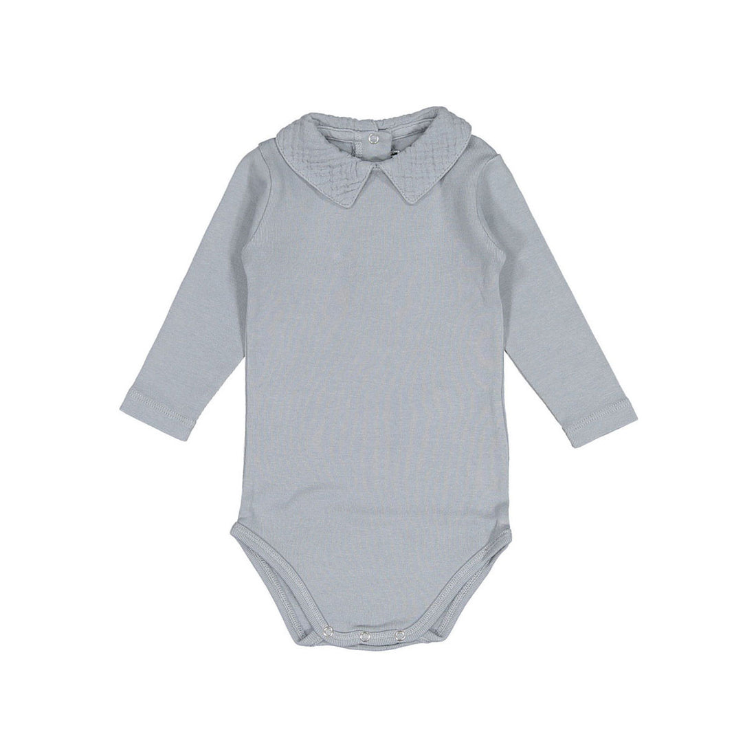 Bonton Cozy Blue Collared Onesie