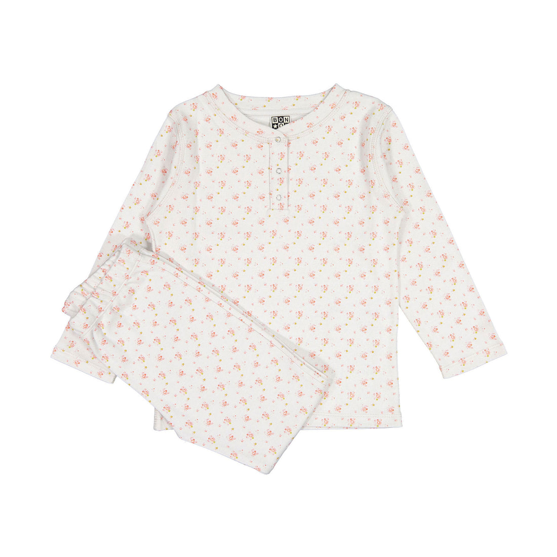 Bonton Grey Floral Pajama Set