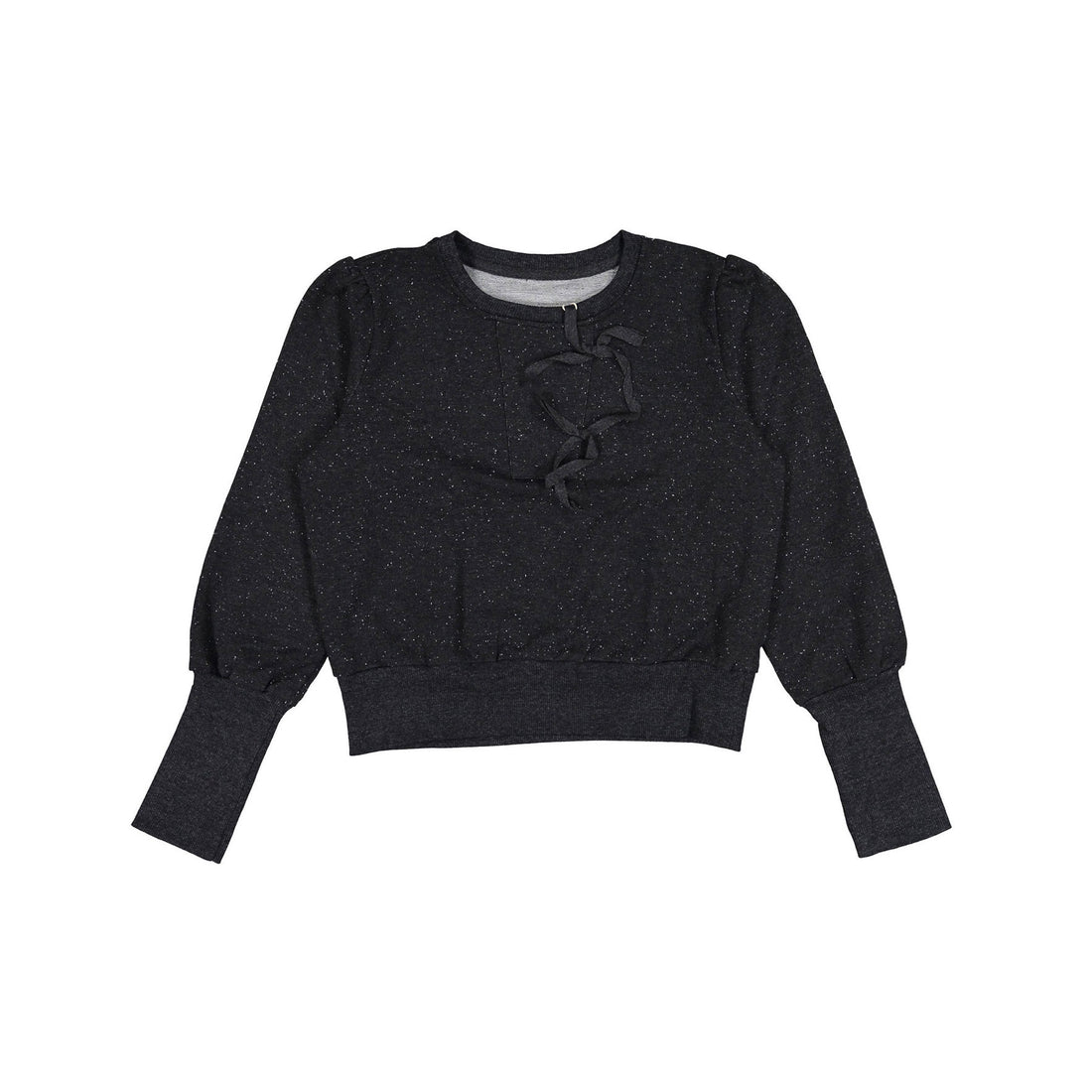 FYI Charcoal Confetti Bow Sweatshirt