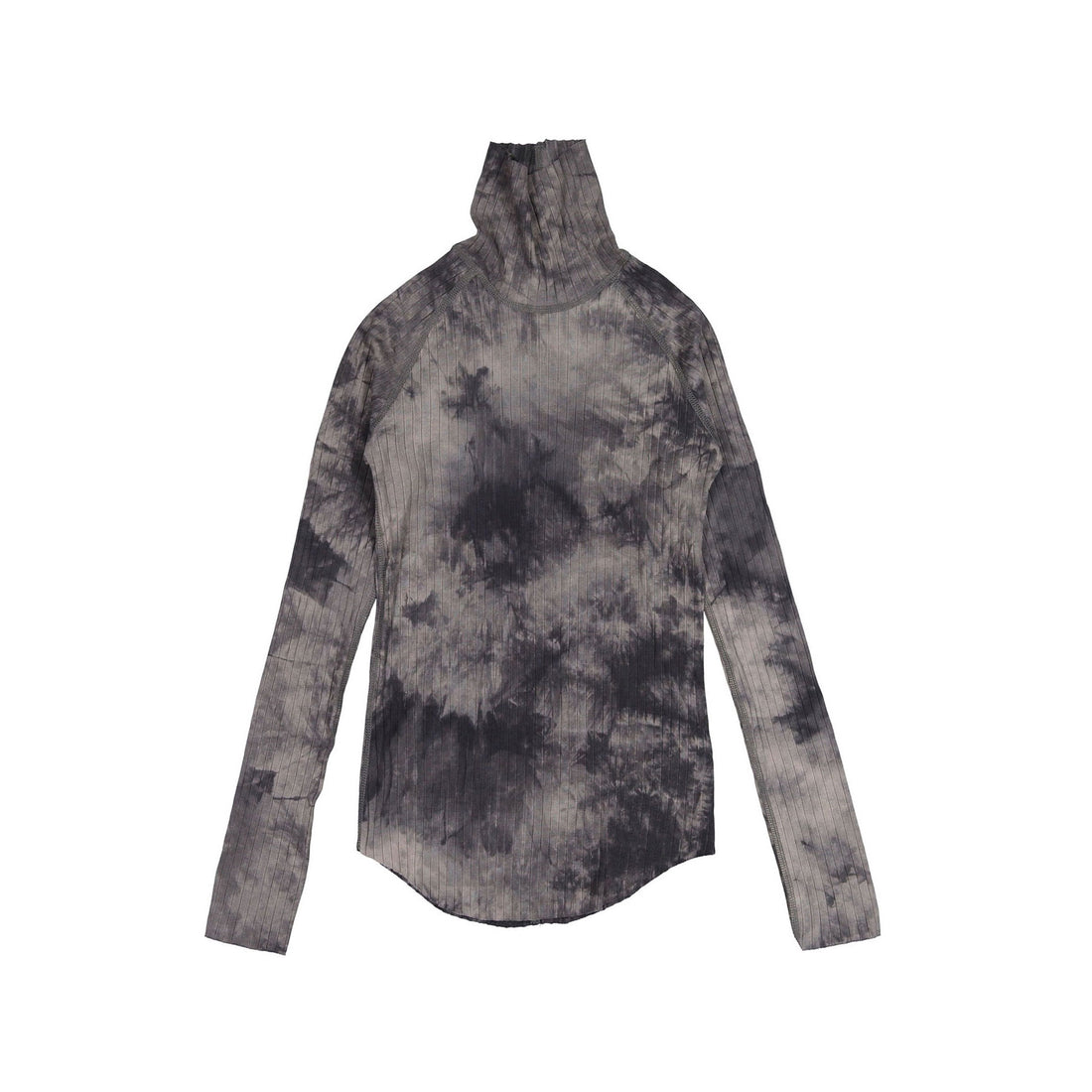 FYI Charcoal Rib Tie Dye Turtleneck