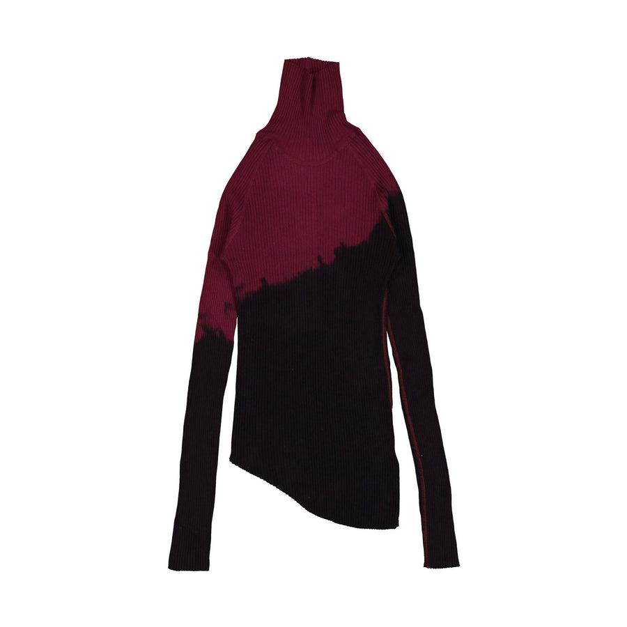 FYI Ruby Rib Dip Dye Turtleneck