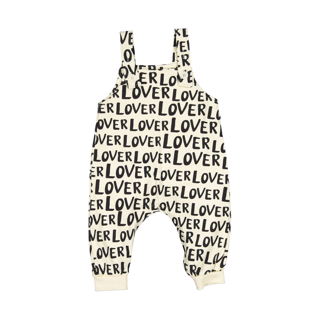 MAC Letter Tery Dungarees Bodysuit