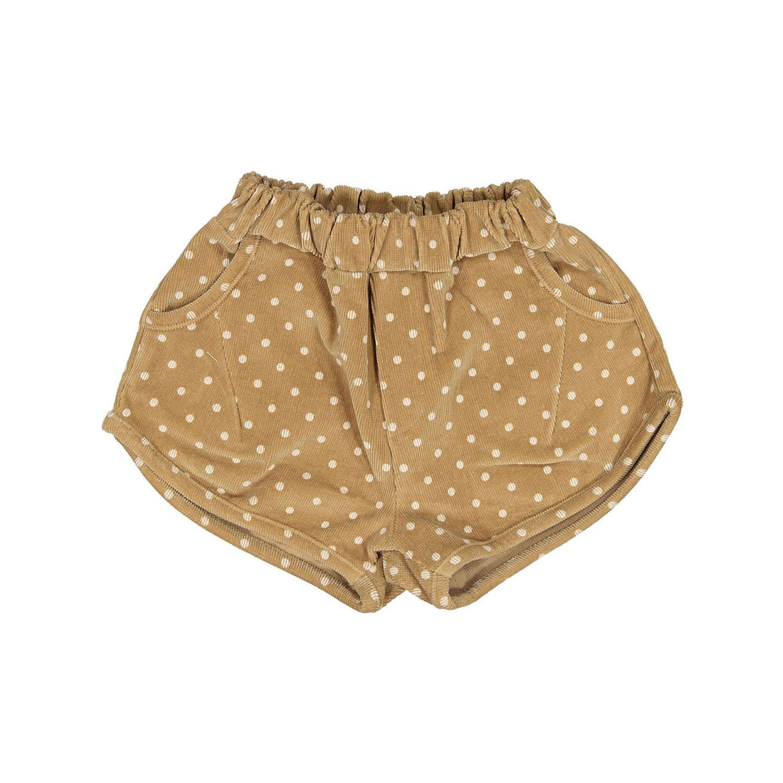 MY BEBE Beige Dot Rib Shorts