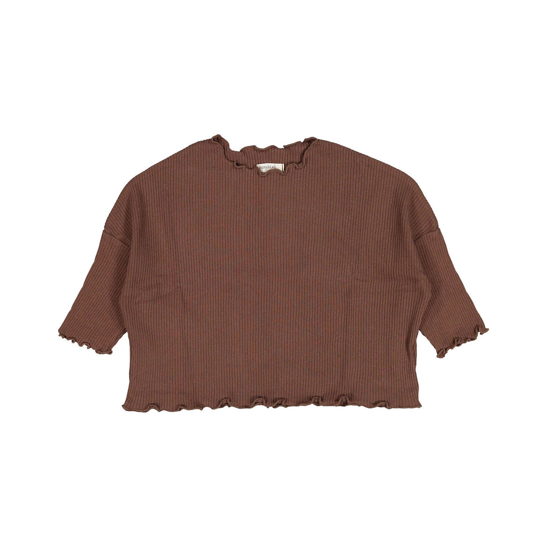 NUNUBIEL Brown Interlock Ribbed Tee