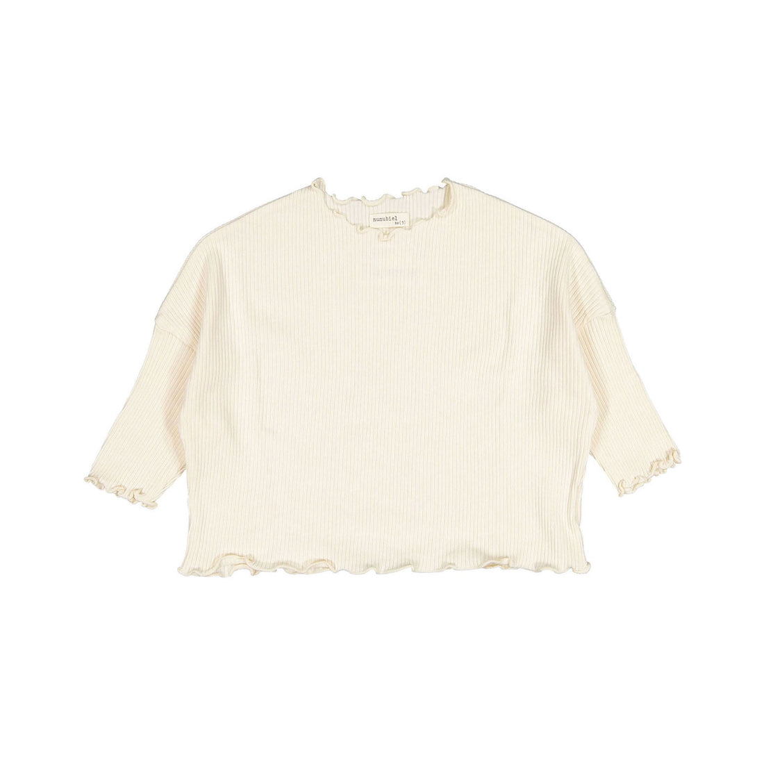 NUNUBIEL Cream Interlock Ribbed Tee