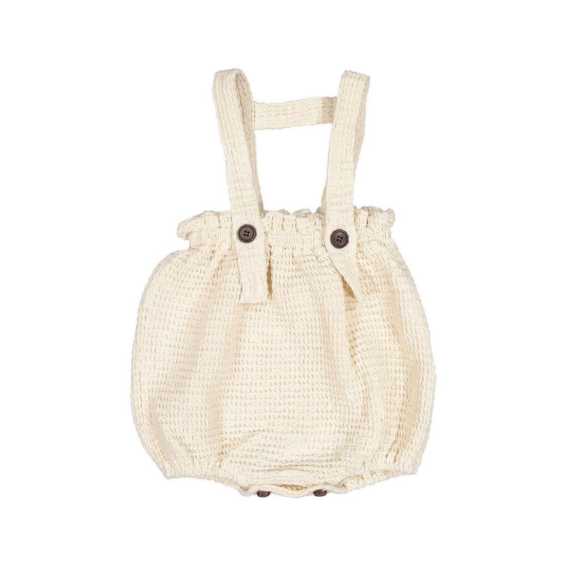 MIMI MARKET Ivory Wafflrea Dungarees