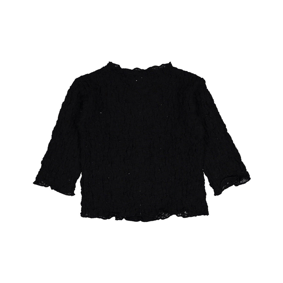 MIMI MARKET Black Prinkle Blouse