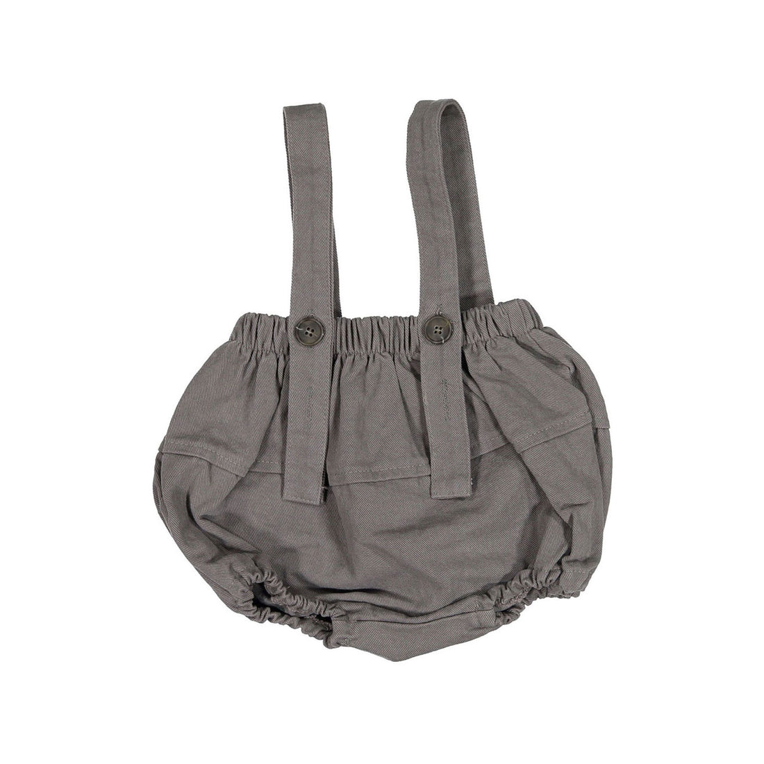 MIMI MARKET Dark-Gray Wafflrea Dungarees