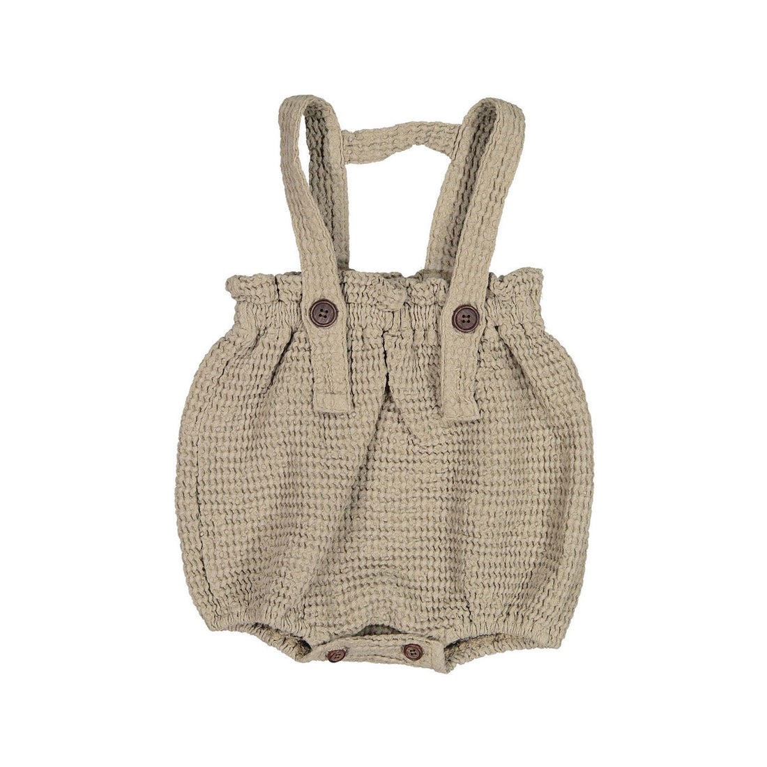 MIMI MARKET Khaki Wafflrea Dungarees