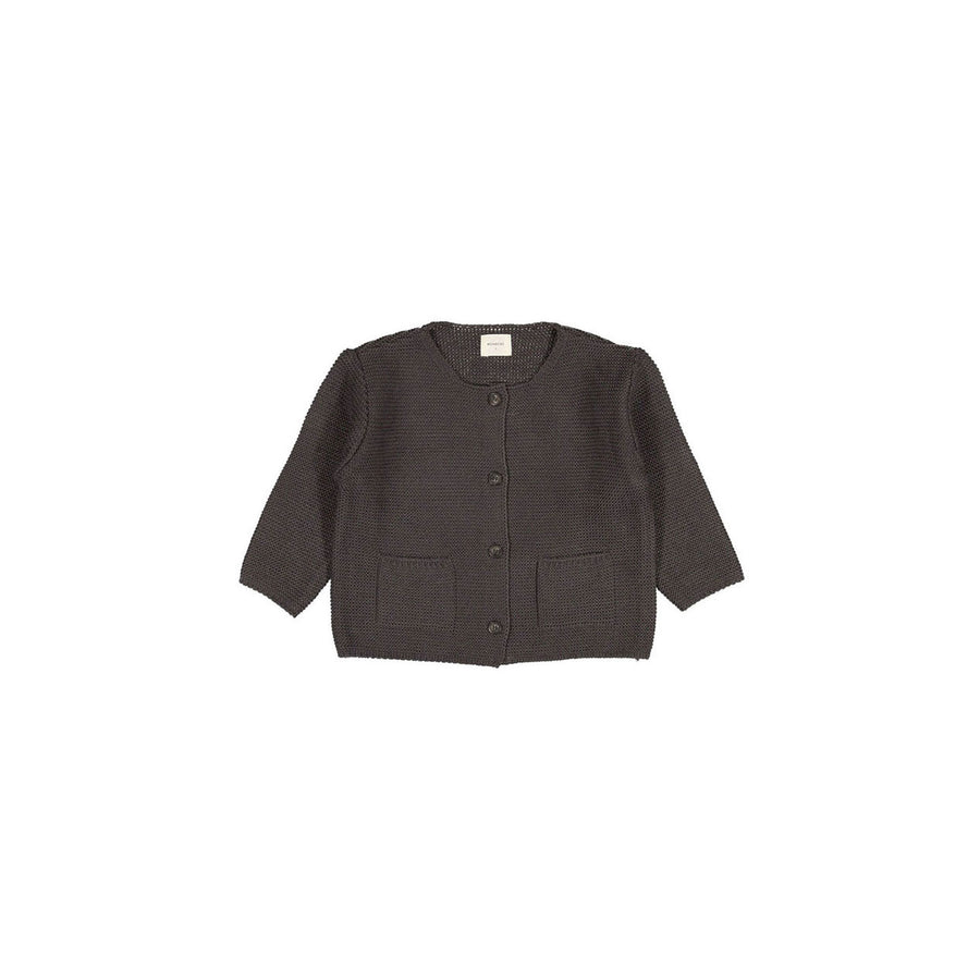 MONBEBE Charcoal Caramel Cardigan