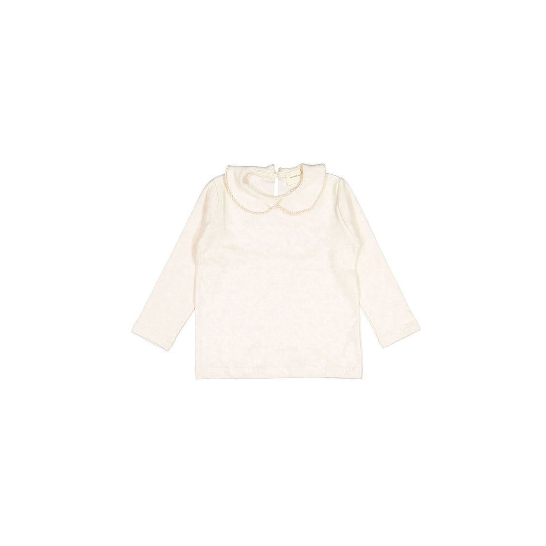 MONBEBE Cream Fin Coat Collar Tee