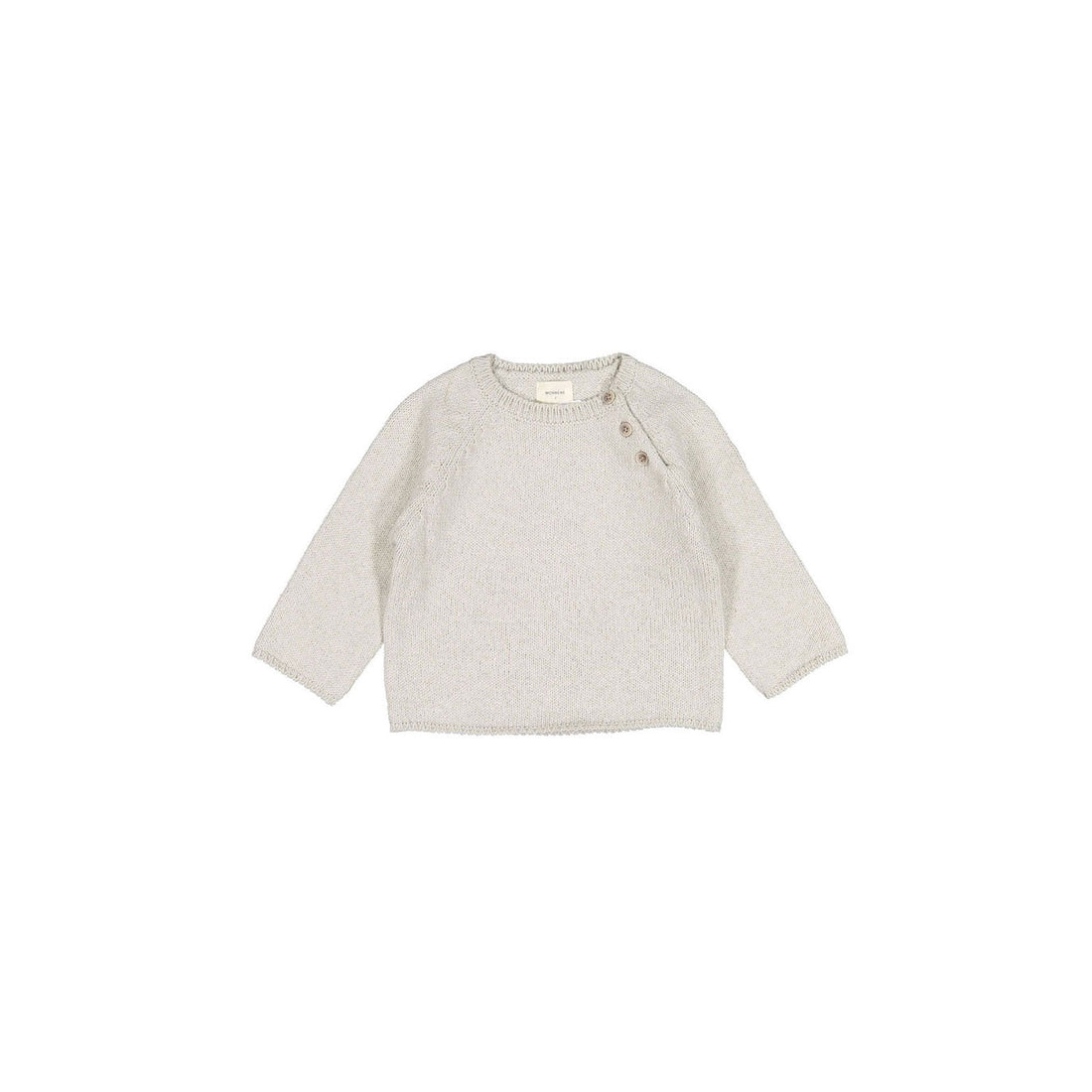 MONBEBE Light-Mint Cotton Round Knit Sweater