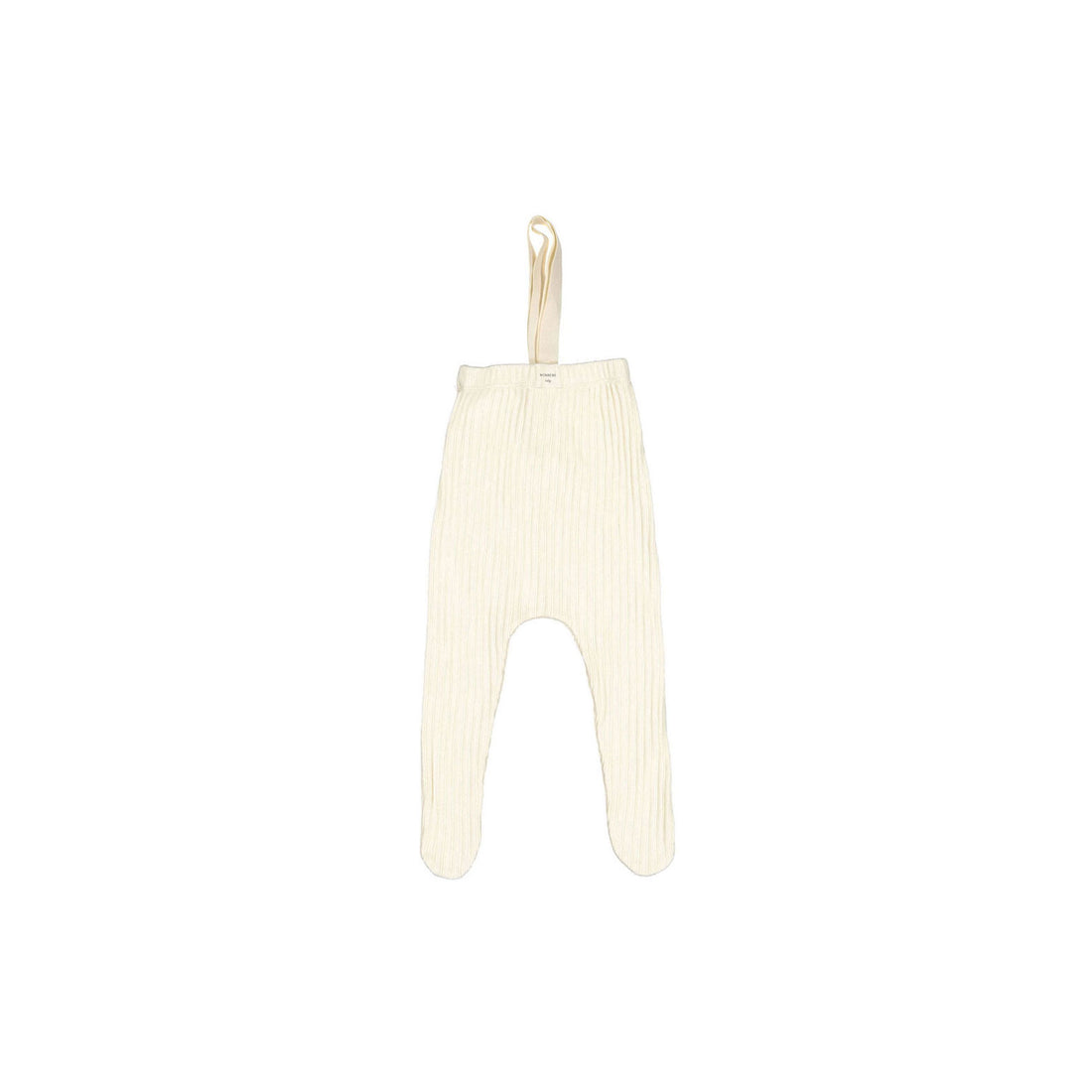 MONBEBE Cream Rib Foot Dungarees