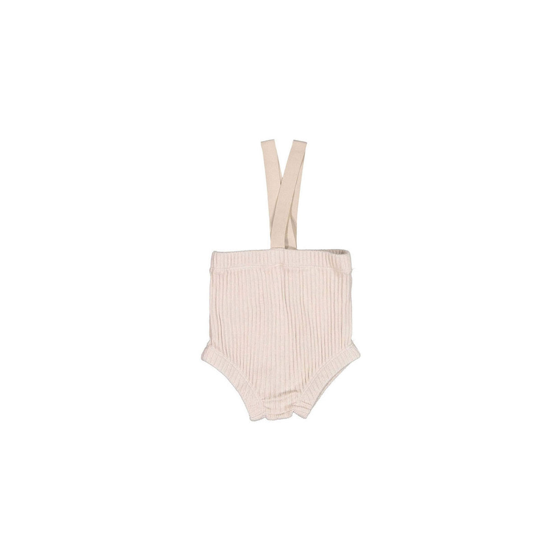 MONBEBE Beige Rib Dungarees Bloomer
