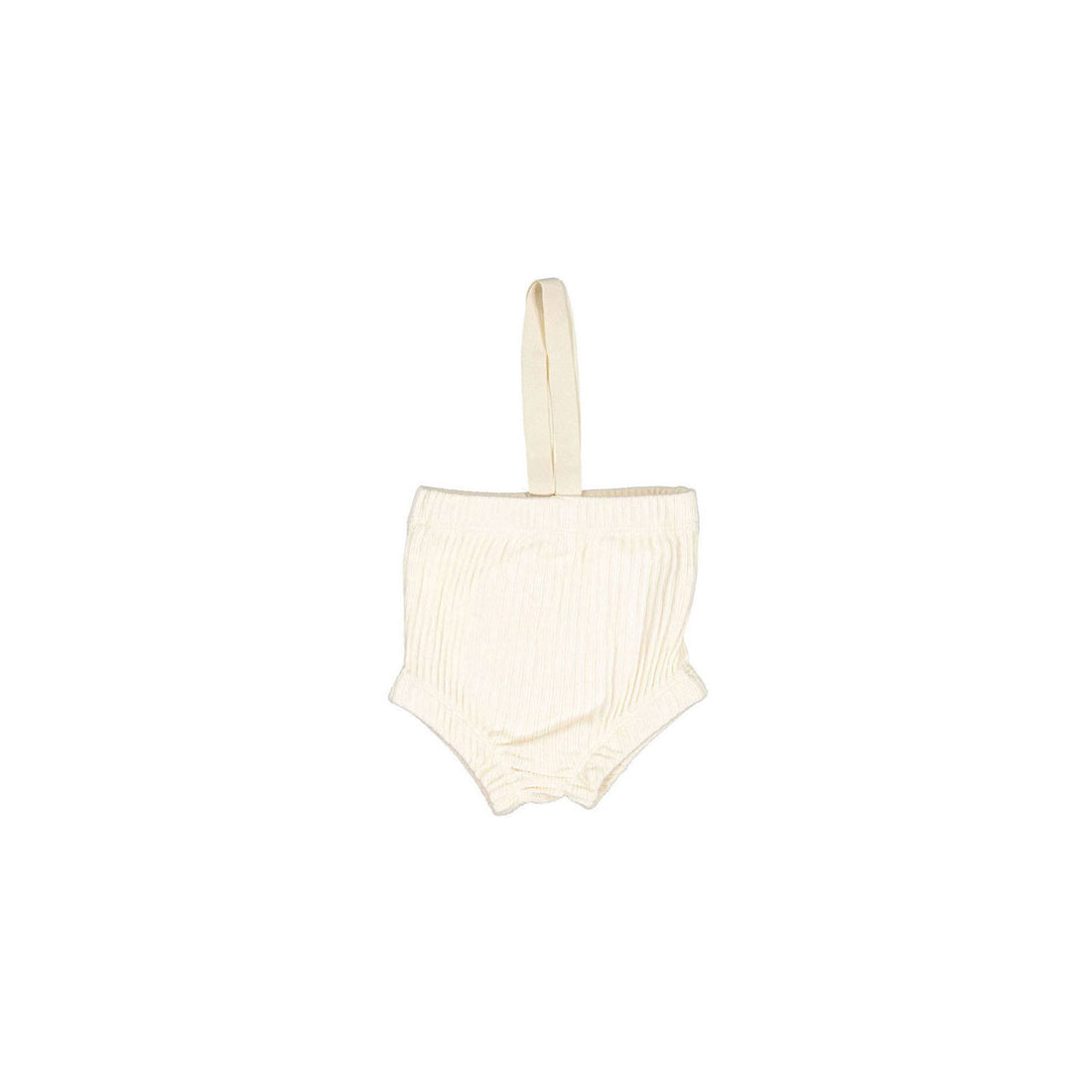 MONBEBE Cream Rib Dungarees Bloomer