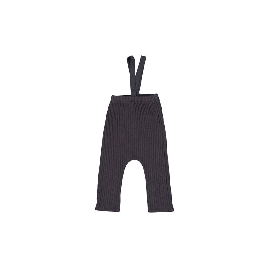 MONBEBE Charcoal Rib Dungarees