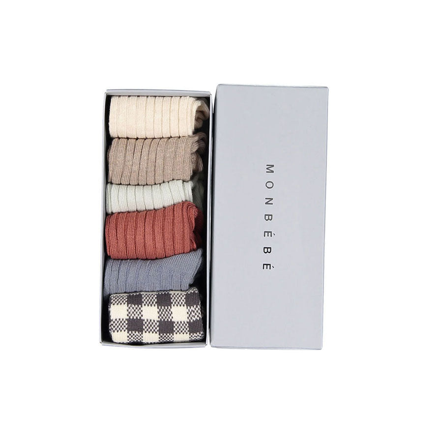 MONBEBE Louis 6 Pack Sock Set