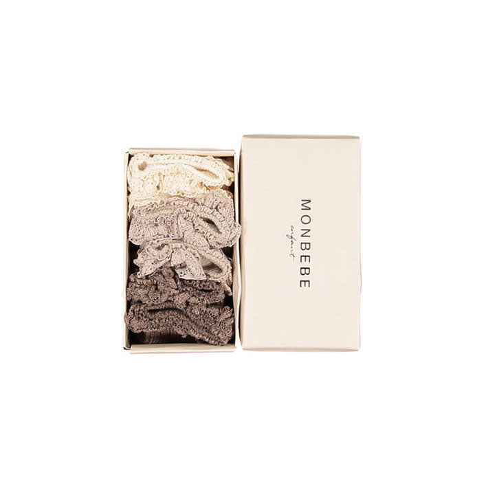 MONBEBE New Born Girl 3 Pack Sock Set