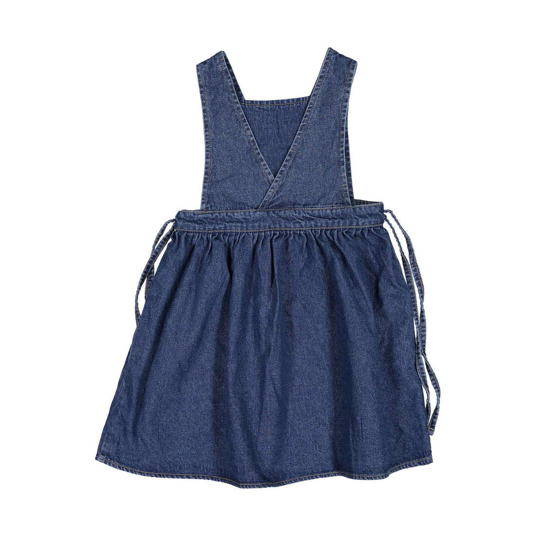 PEANUTS Dark-Blue Denim Dungarees Dress