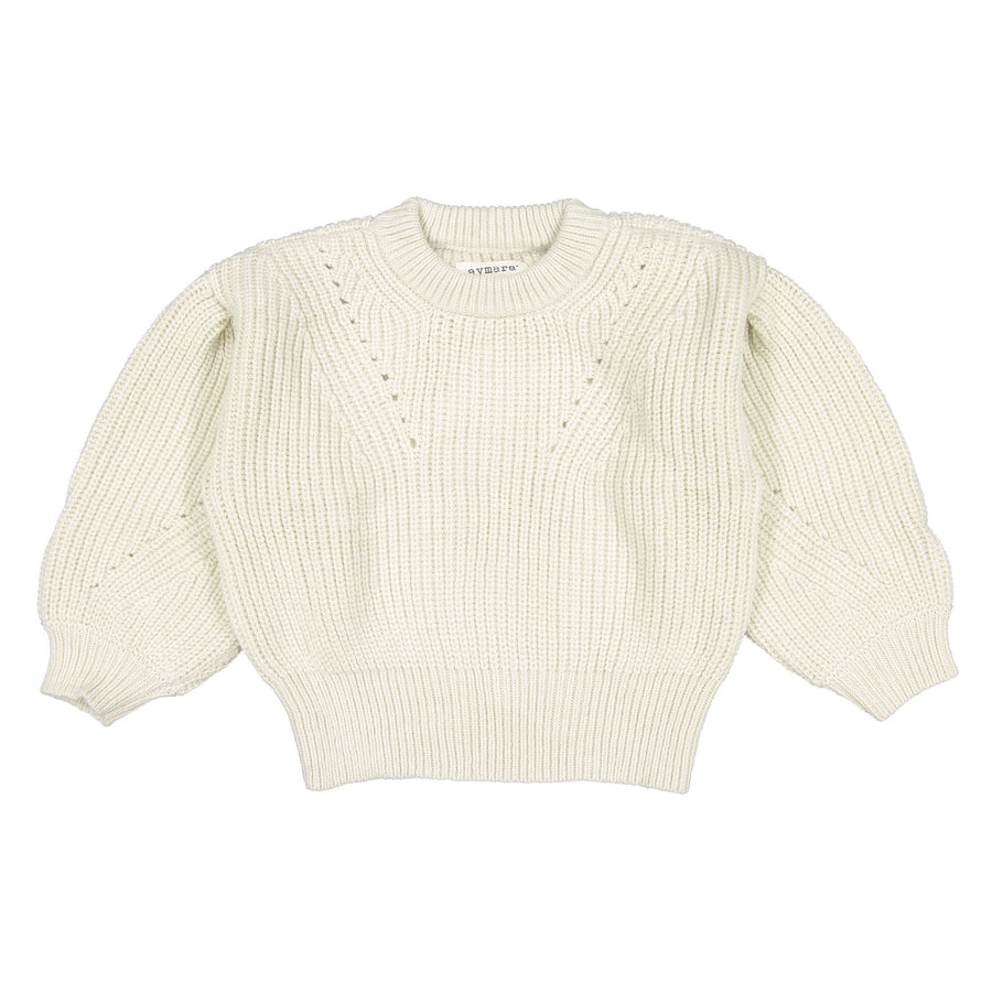 Aymara Nougat Violet Chunky Knit Sweater