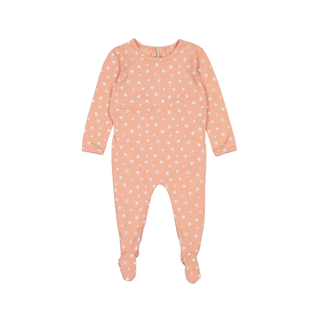 Ladida Dark Pink Floral Design Footie