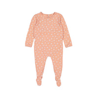 Ladida Dark Pink Floral Design Footie
