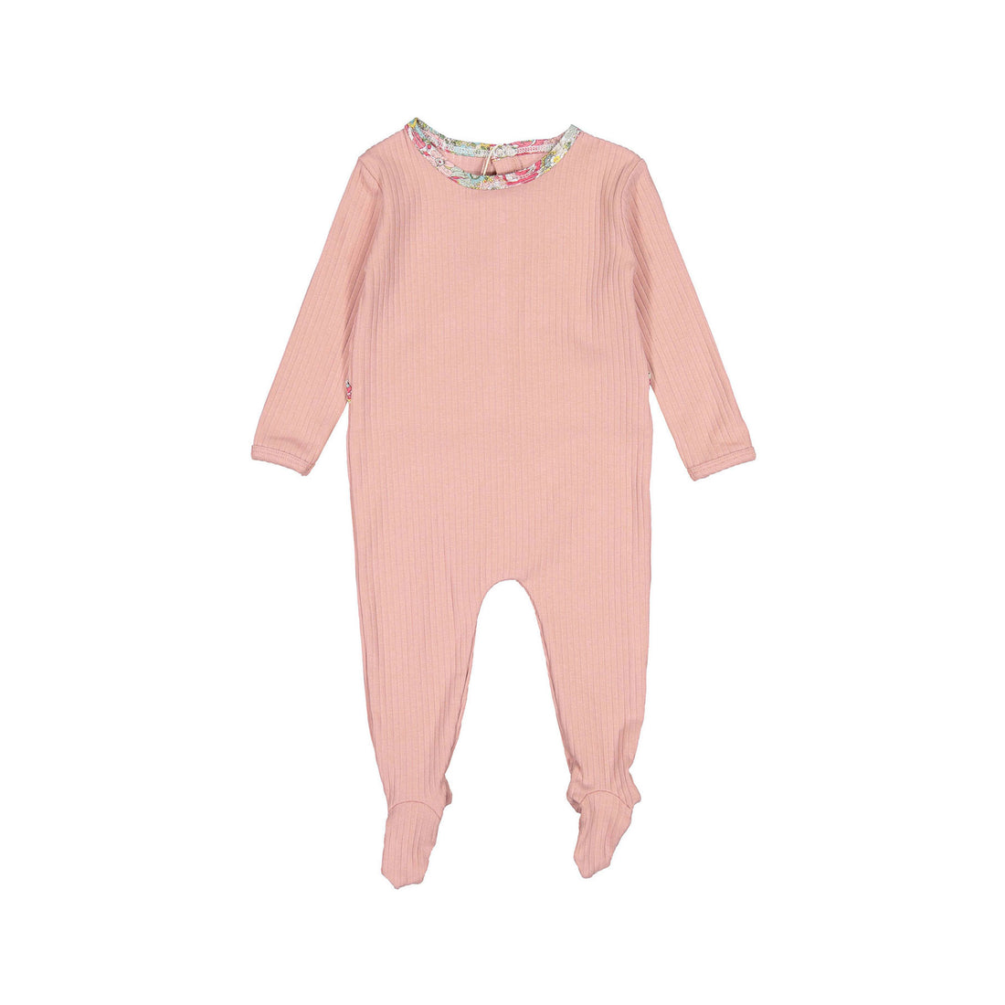 Ladida Mauve Floral Trimmed  Footie