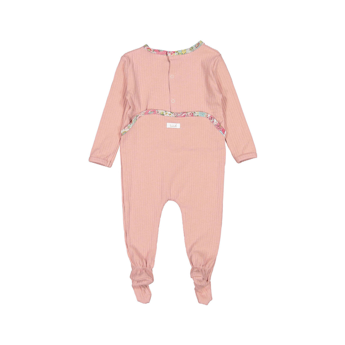 Ladida Mauve Floral Trimmed  Footie