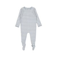 Ladida Light Blue Striped Footie