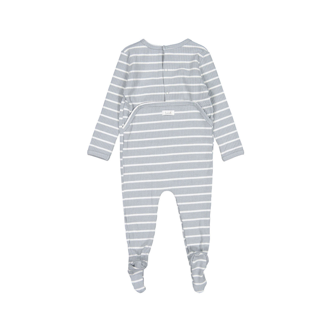 Ladida Light Blue Striped Footie