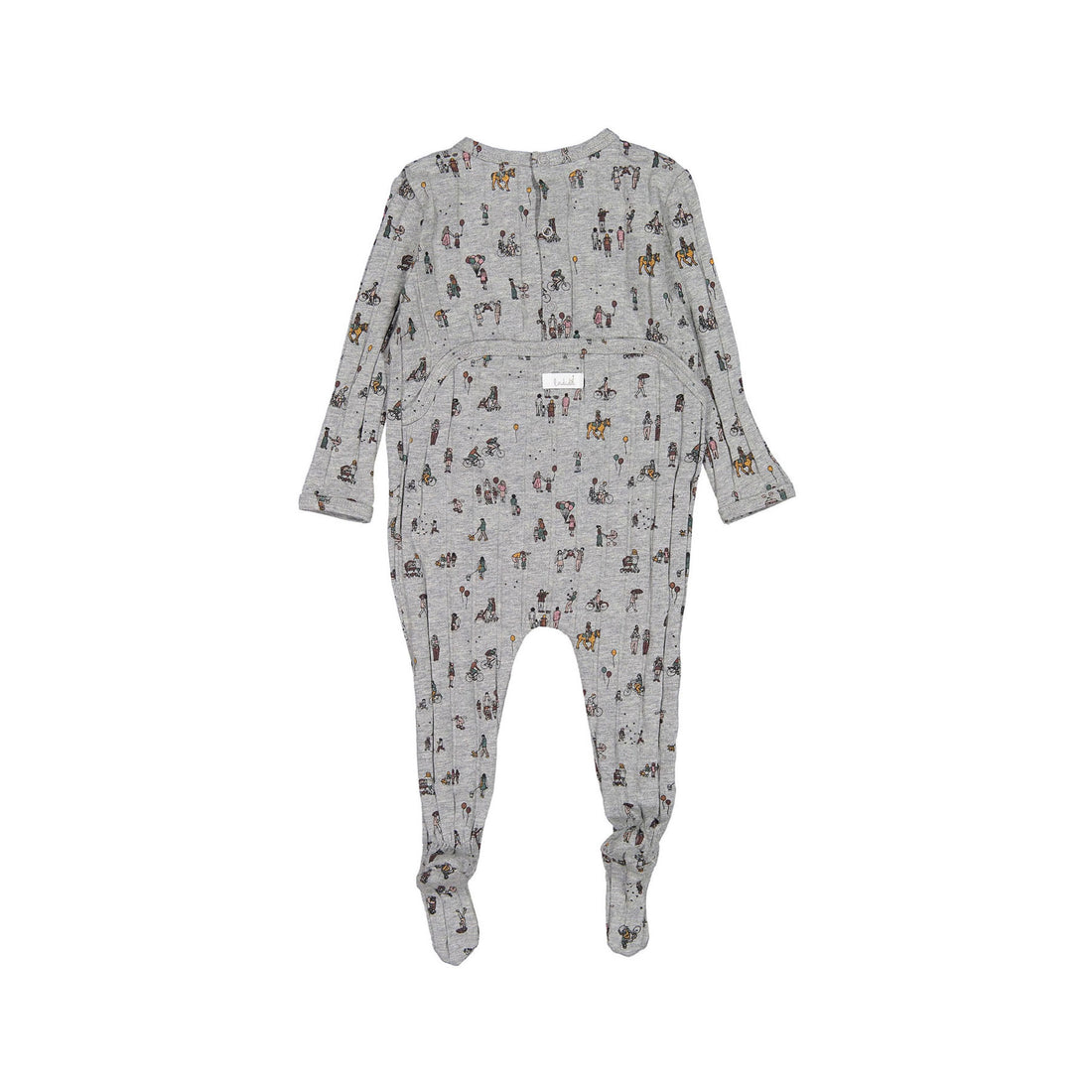 Ladida Grey People Allover Footie