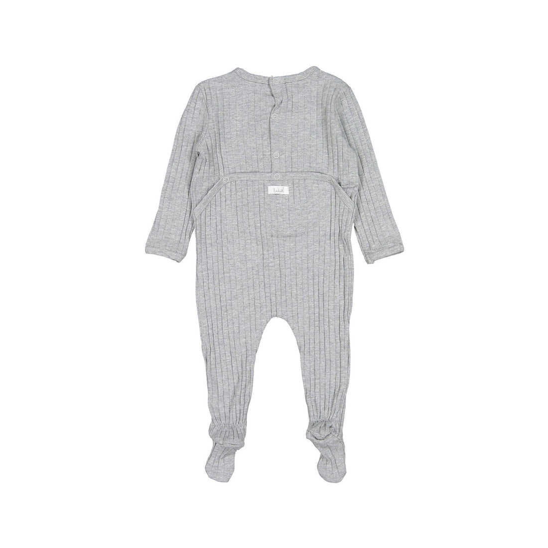Ladida Heather Grey Ribbed Footie