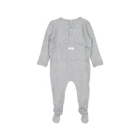 Ladida Heather Grey Ribbed Footie