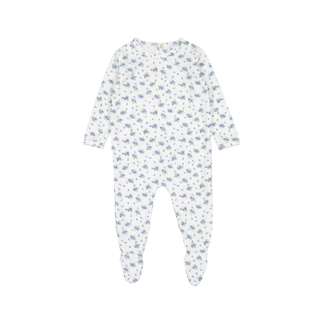 Ladida Blue Flowers Waffle Footie