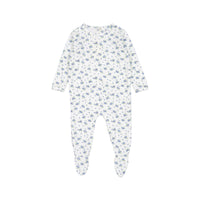 Ladida Blue Flowers Waffle Footie