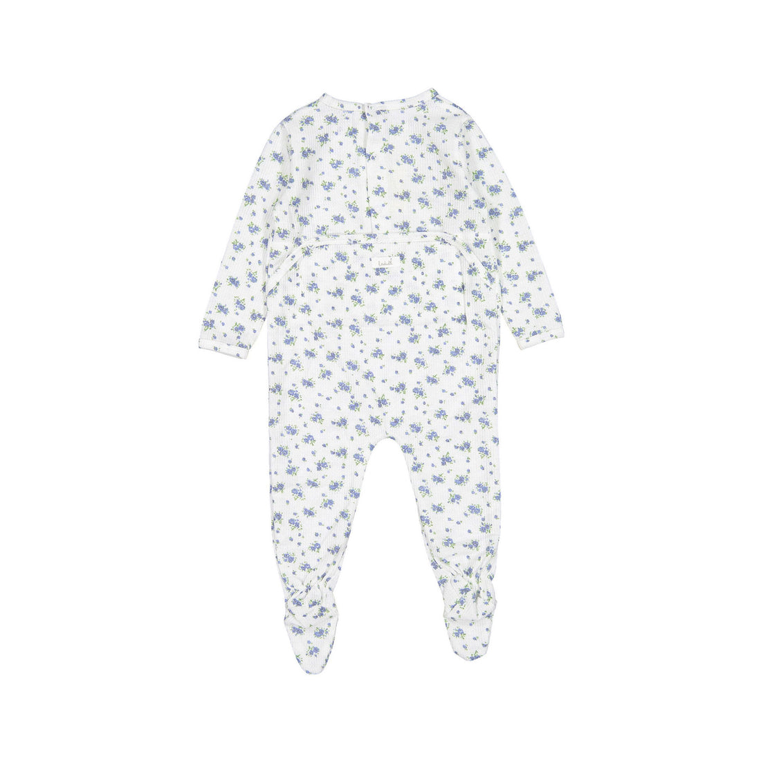Ladida Blue Flowers Waffle Footie