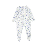 Ladida Blue Flowers Waffle Footie