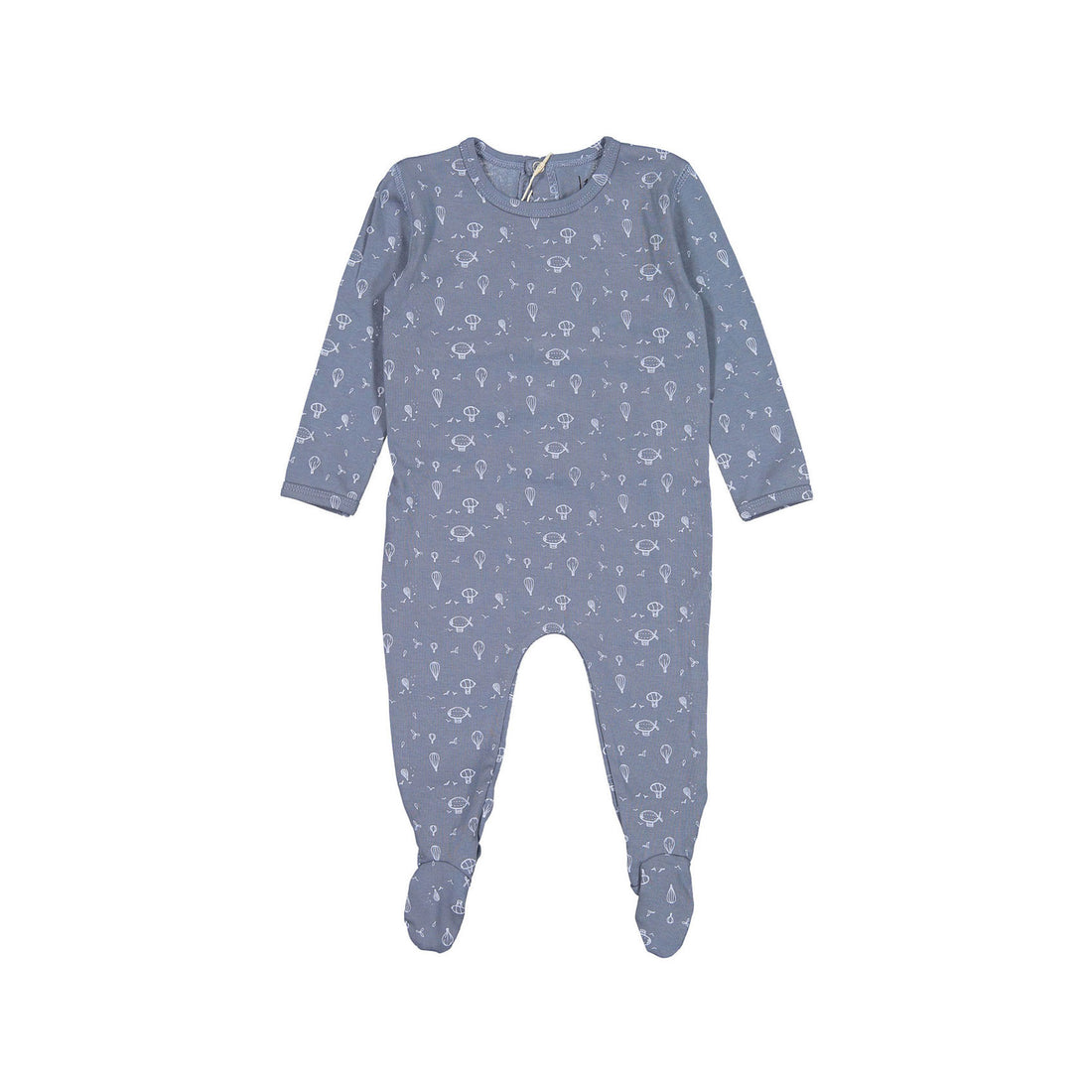 Ladida Midnight Hot Air Balloon  Print Footie