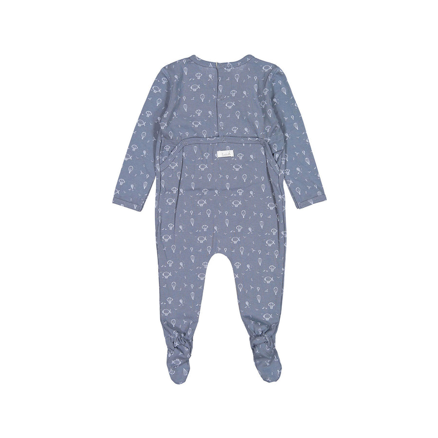 Ladida Midnight Hot Air Balloon  Print Footie