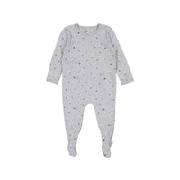 Ladida Grey Cotton Fruit Print Footie