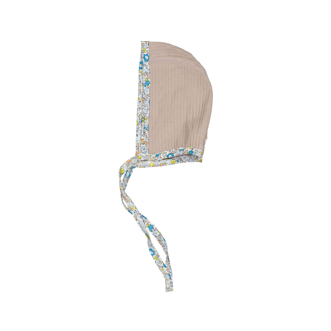 Ladida Tan Floral Trimmed  Bonnet