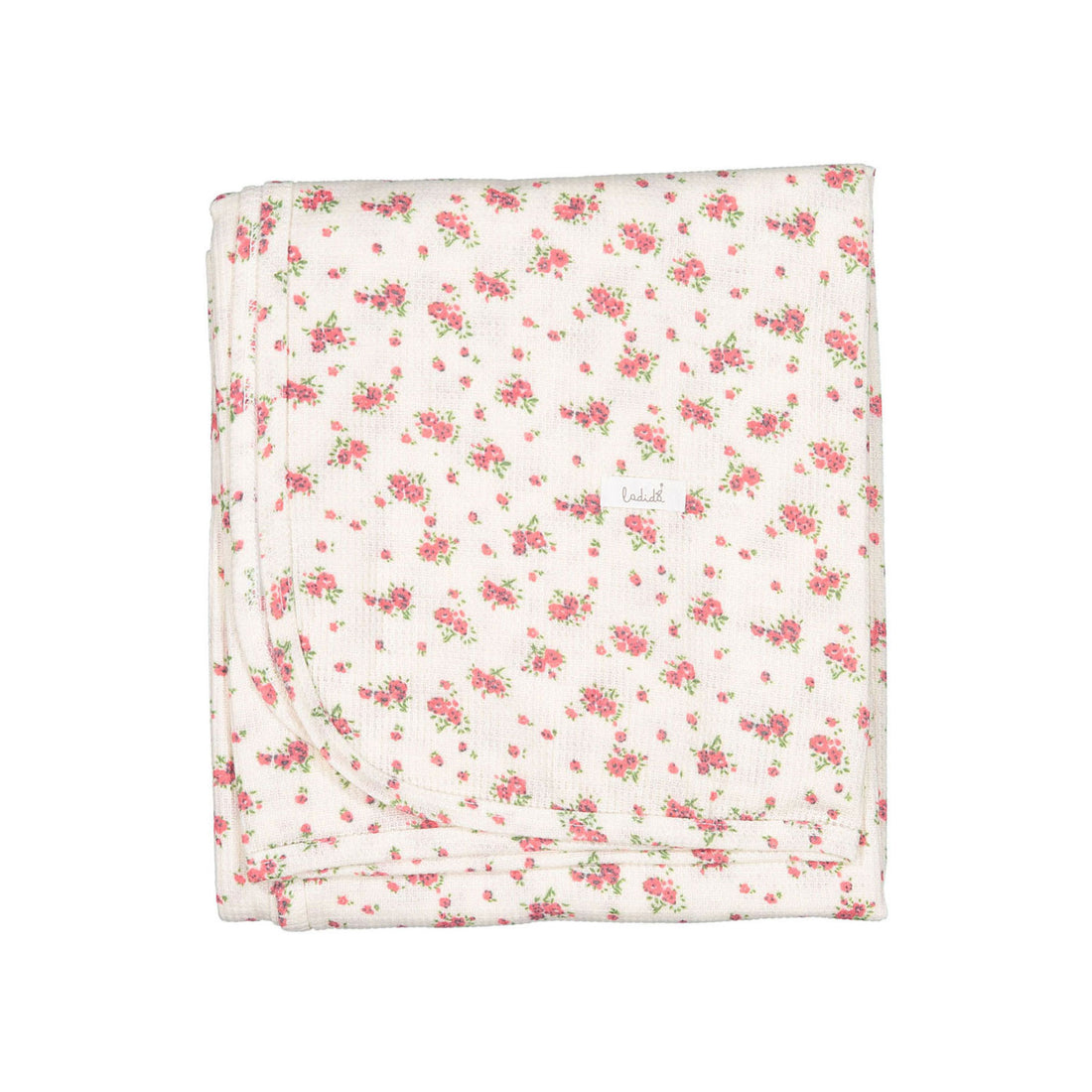 Ladida Pink Flowers Waffle Blanket
