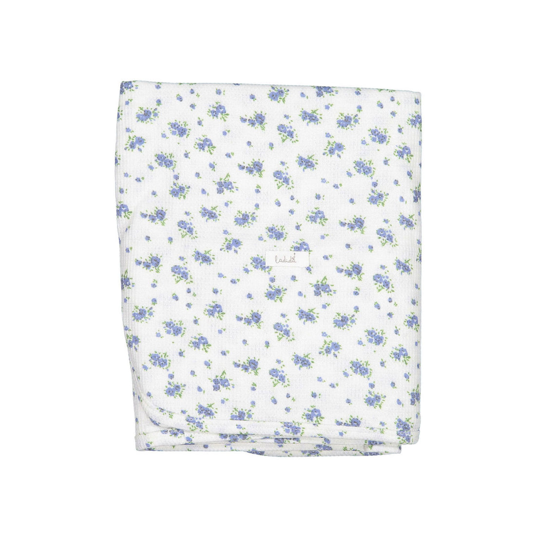 Ladida Blue Flowers Waffle Blanket