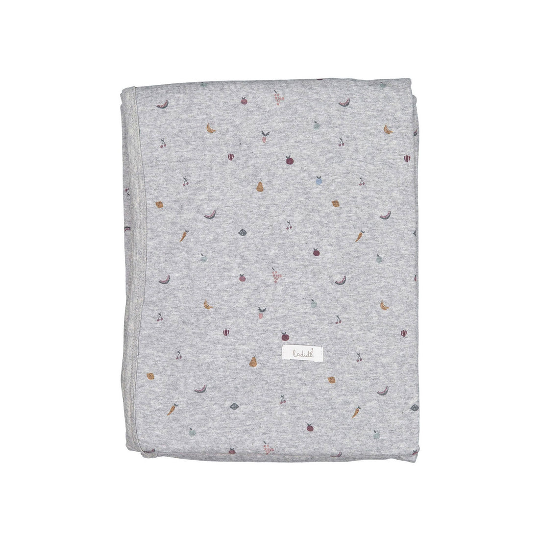 Ladida Grey Cotton Fruit Print Blanket
