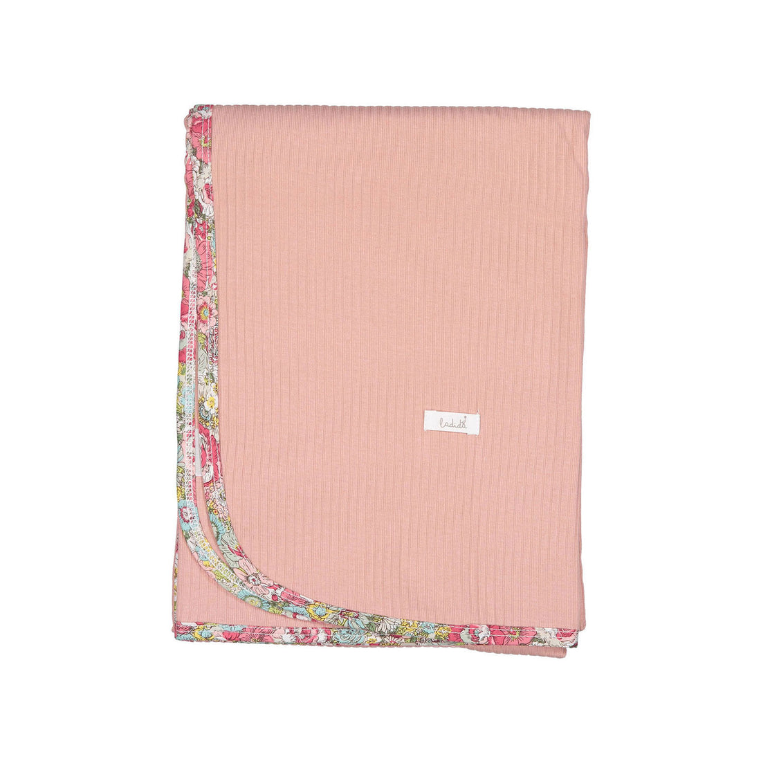 Ladida Mauve Floral Trimmed  Blanket