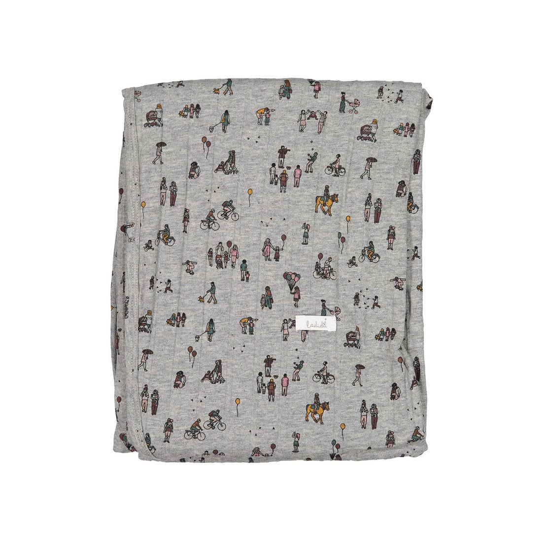 Ladida Grey People Allover Blanket