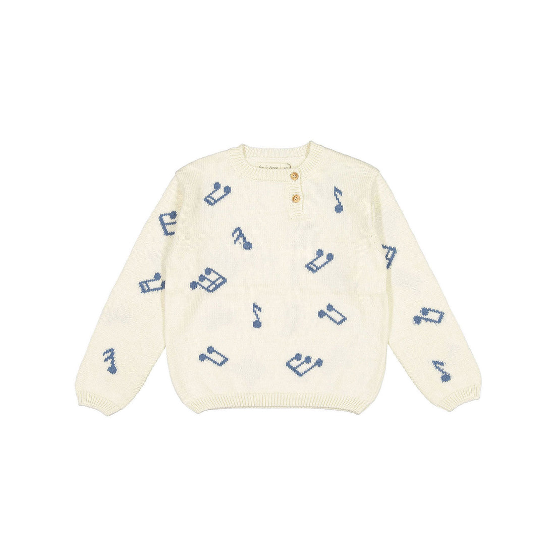 Fin and Vince Milk Melody Ribbed Knit Top