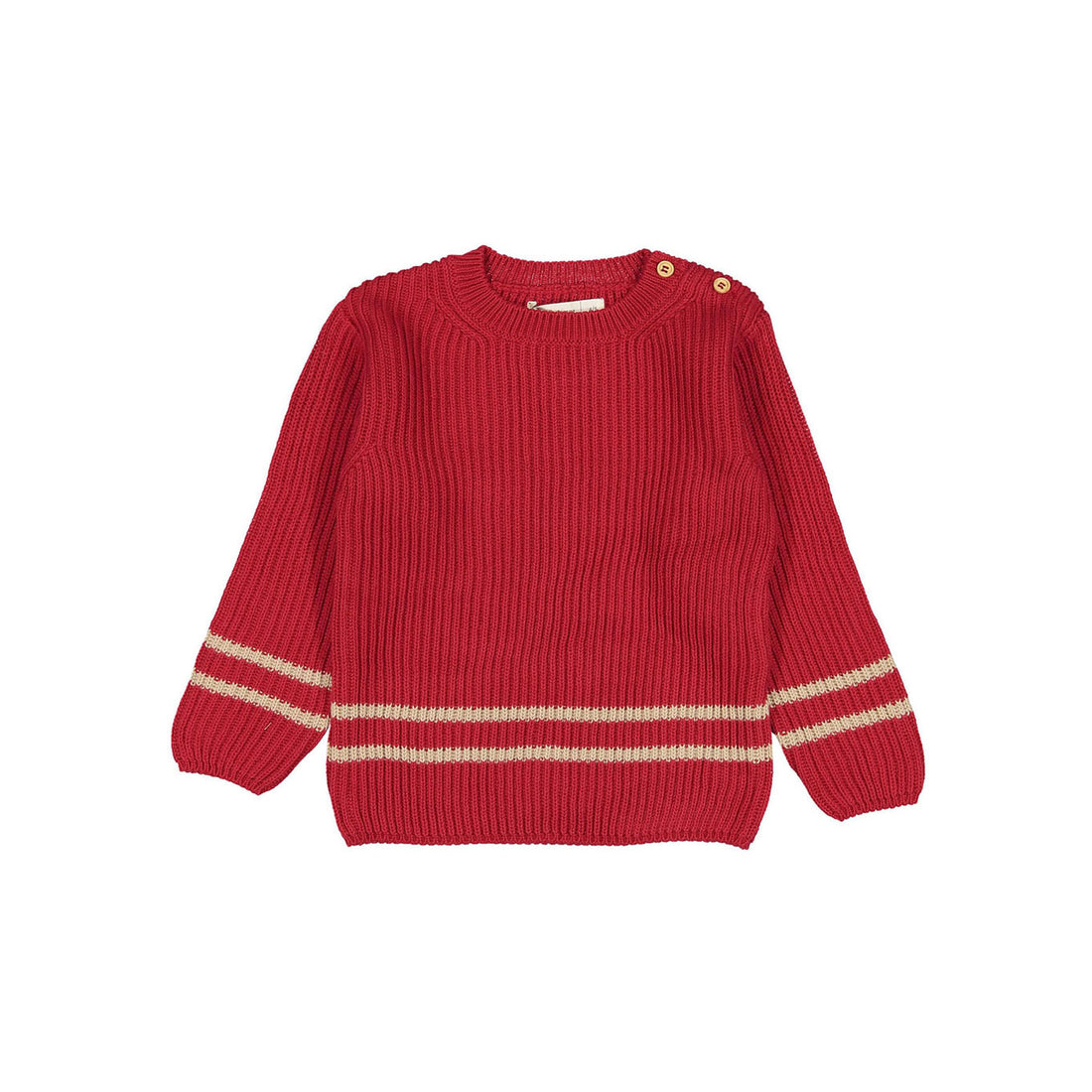 Fin and Vince Chili Flax Ribbed Knit Sweater
